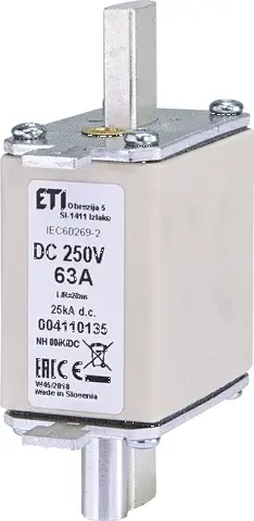  NH00/K 63A/250V DC 004110135