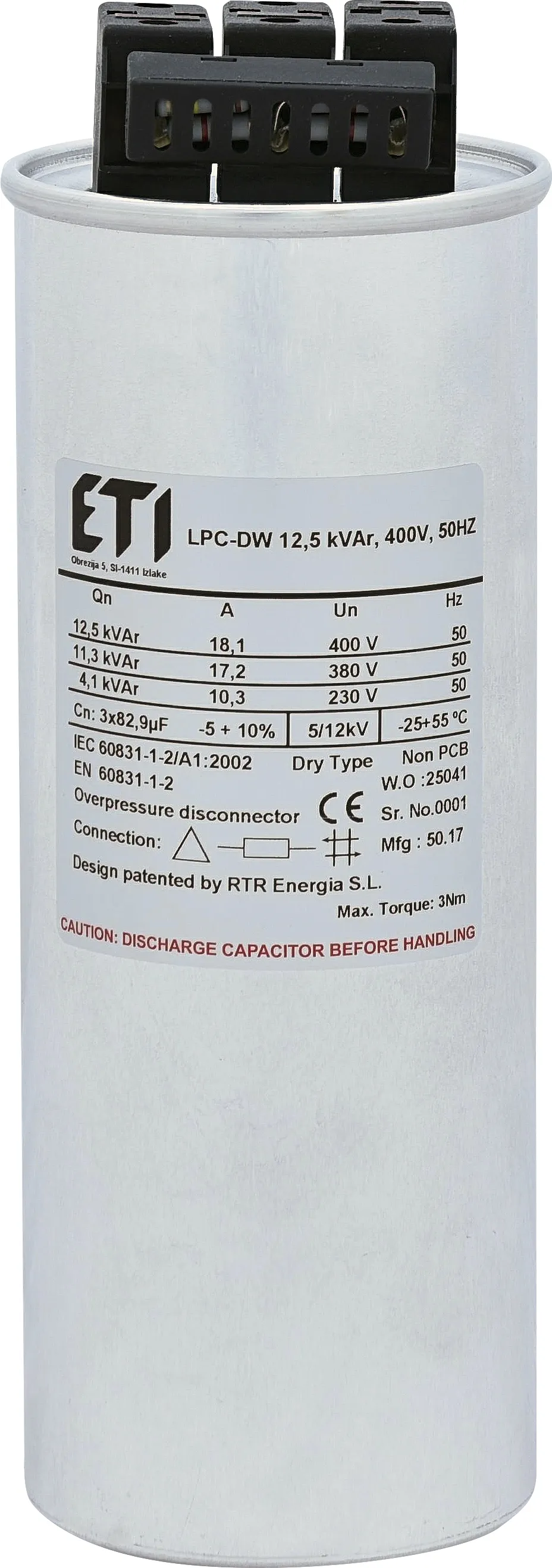  LPC-DW 12.5 kVAr, 400V, 50HZ 004656852