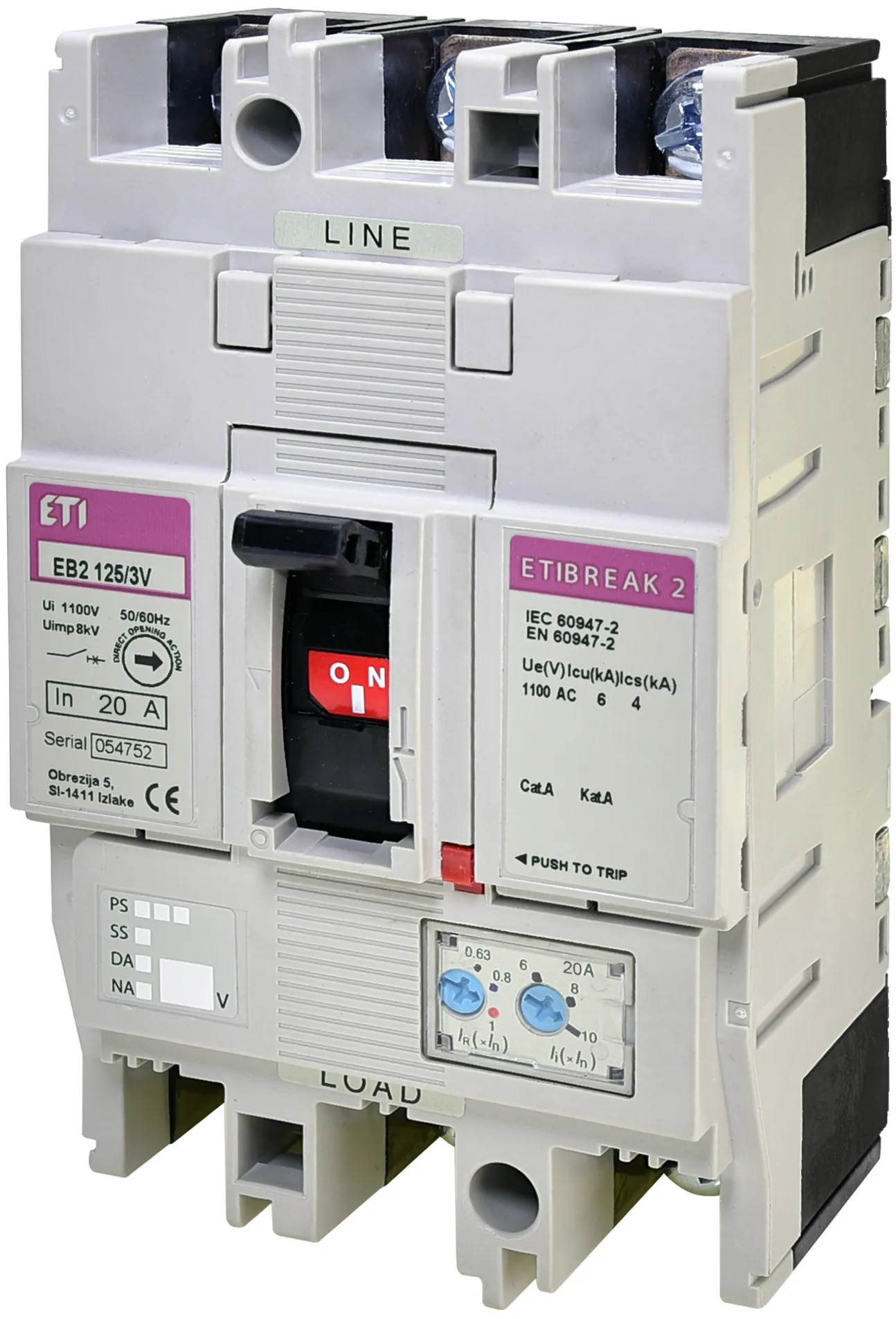  EB2 125/3V 20A 3p 1100V 004671371