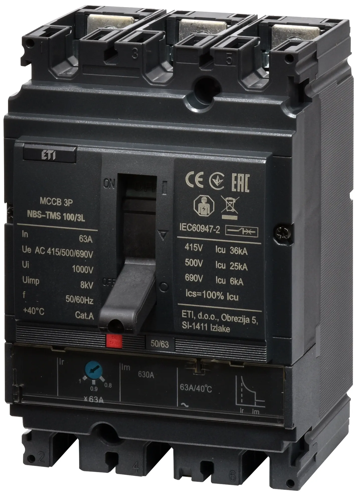  NBS-TMS 100/3L  63A 3P 004673005