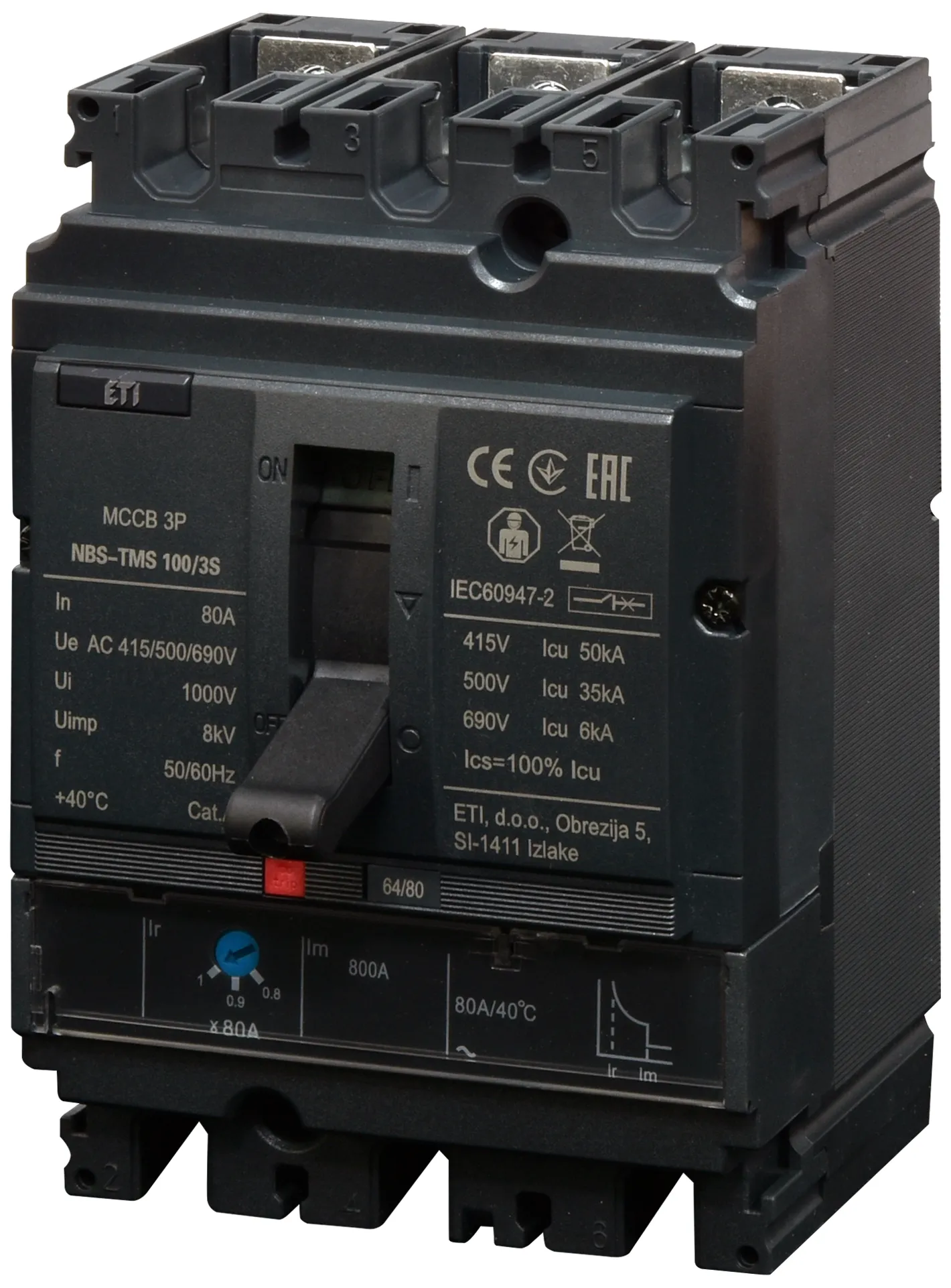  NBS-TMS 100/3S  80A 3P 004673026