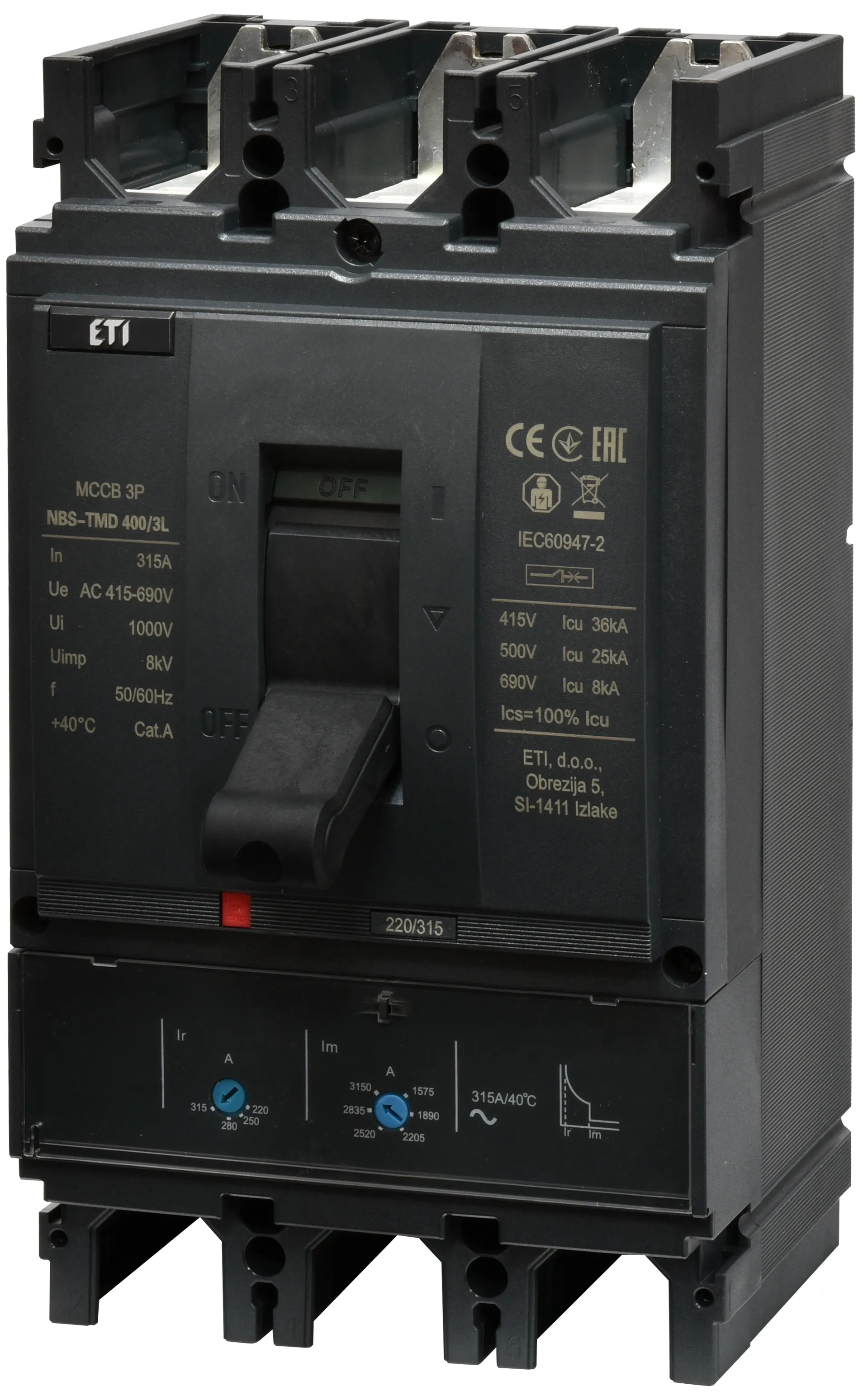  NBS-TMD 400/3L 315A 3P 004673101