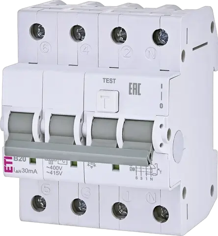 KZS-4M 3p+N AC B20/0.03