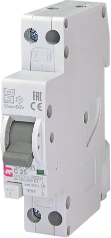 *KZS-1M-DN 1p+N A C25/0.03 6kA