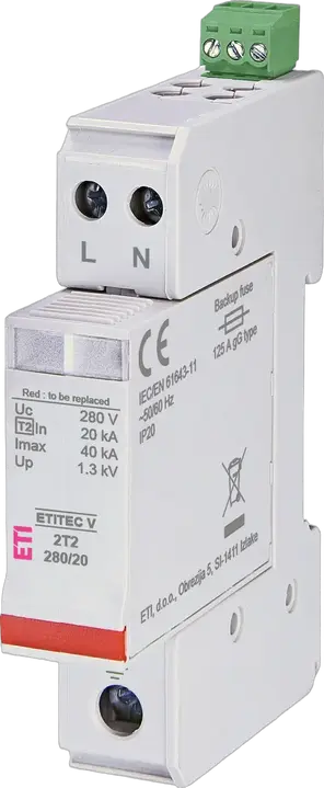 Obrázek ETITEC V 2T2 280/20 2+0 RC