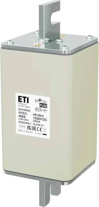 Obrázek NHS3L aR/aBat 400A/1500V DC AL