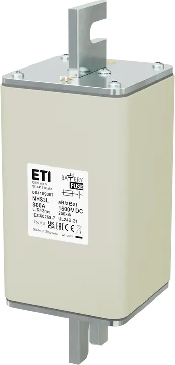 Obrázek NHS3L aR/aBat 800A/1500V DC AL