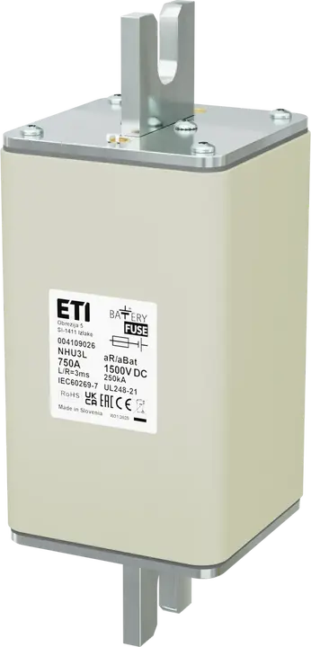 Obrázek NHU3L aR/aBat 750A/1500V DC AL