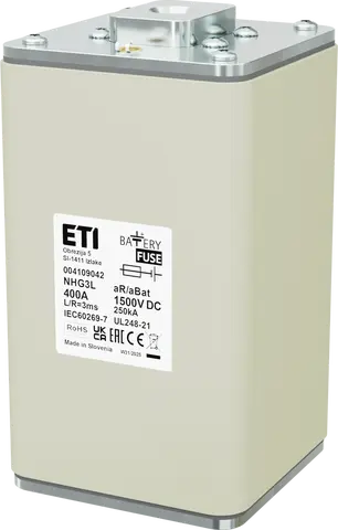 NHG3L aR/aBat 400A/1500V DC AL