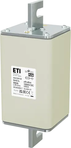 NHE3L aR/aBat 900A/1500V DC AL