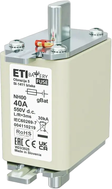 Obrázek NH00 gBat 40A/550V DC