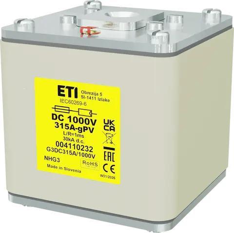 Obrázek NHG3 gPV 315A/1000V DC
