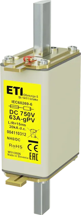 Obrázek *NH0 gPV 63A/750V DC