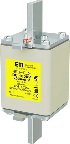 Obrázek NH1 gPV 200A/1000V DC
