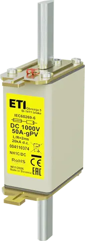 Obrázek NH1C gPV 50A/1000V DC