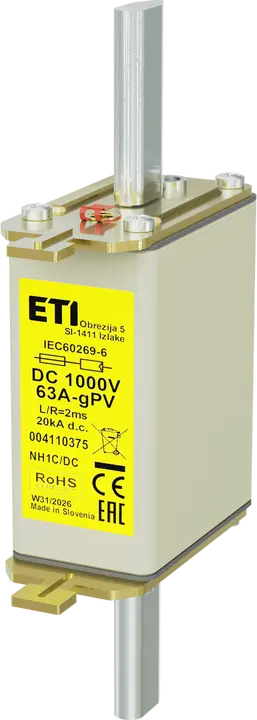 Obrázek NH1C gPV 63A/1000V DC