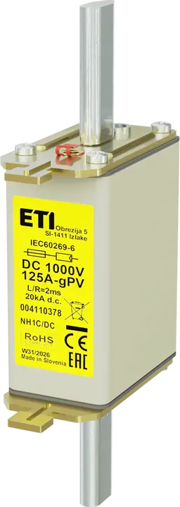 Obrázek NH1C gPV 125A/1000V DC