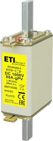 Obrázek NH0 gPV 80A/1000V DC