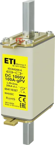 Obrázek NH0 gPV 100A/1000V DC