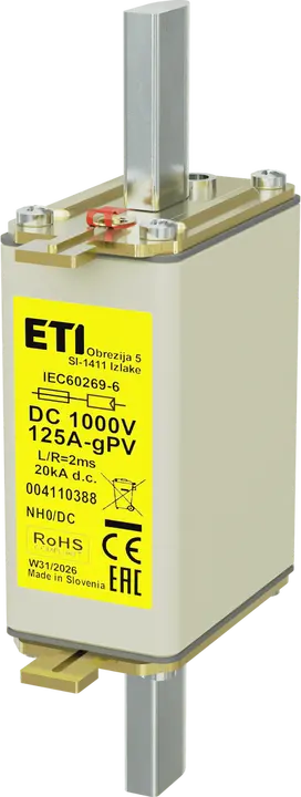 Obrázek NH0 gPV 125A/1000V DC