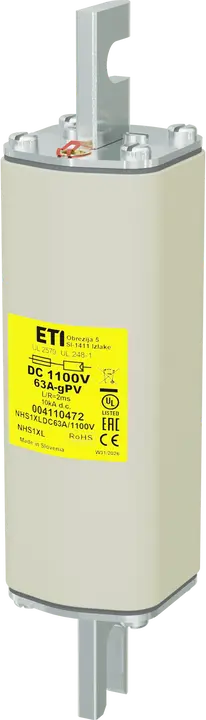 Obrázek NHS1XL gPV 63A/1100V DC UL