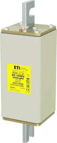 NHS2XL gPV 250A/1500V DC UL