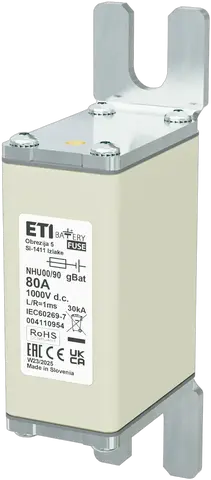 NHU00/90 gBat 80A/1000V DC