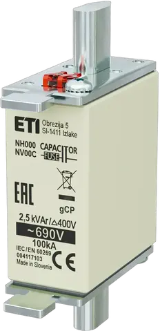 NH000 gCP 2,5kVAr/690V