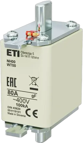 NH00 gF 80A/400V