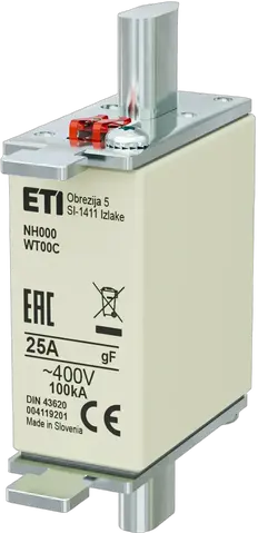 NH000 gF 25A/400V
