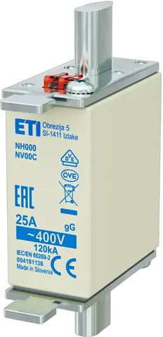 NH000 gG 25A/400V korr.