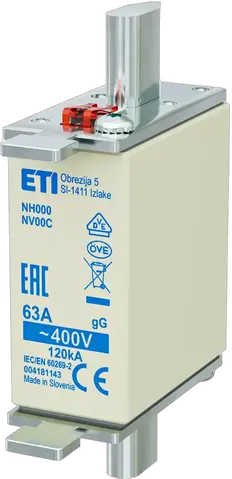 NH000 gG 63A/400V korr.