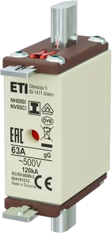 NH000/I gG 63A/500V