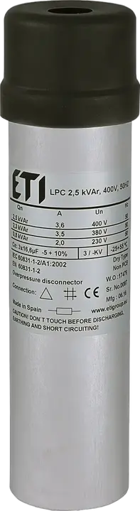 Obrázek LPC 2,5 kVAr, 400V, 50Hz