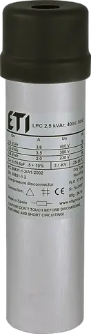 Obrázek LPC 2,5 kVAr, 400V, 50Hz