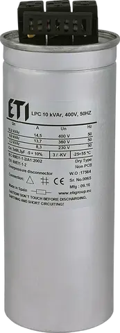 LPC 10 kVAr, 400V, 50Hz