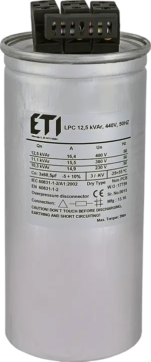 Obrázek LPC 12,5 kVAr, 440V, 50Hz