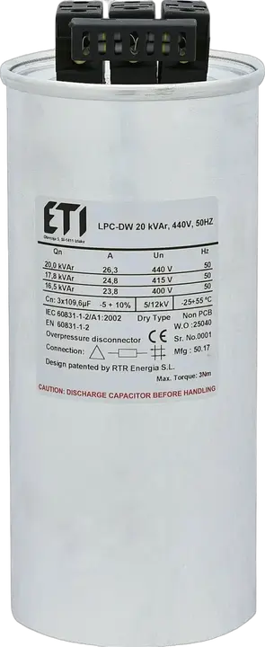 Obrázek LPC-DW 20 kVAr, 440V, 50HZ