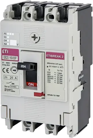 EB2S 160/3SF 25A 3p