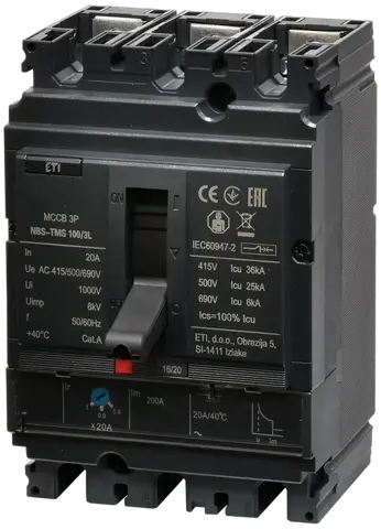 Obrázek NBS-TMS 100/3L  20A 3P