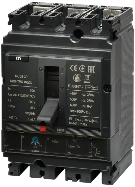 Obrázek NBS-TMS 100/3L  80A 3P