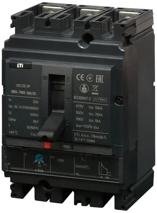 Obrázek NBS-TMS 100/3S  20A 3P