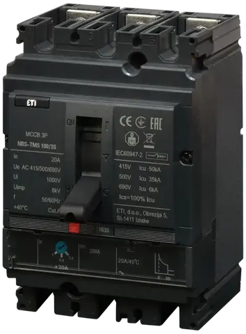 Obrázek NBS-TMS 100/3S  20A 3P