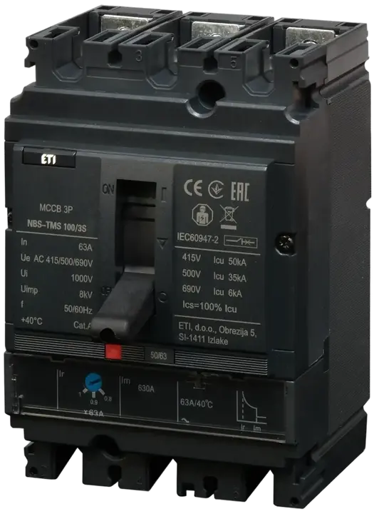 Obrázek NBS-TMS 100/3S  63A 3P