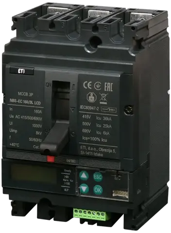 NBS-EC 160/3L LCD 160A 3P