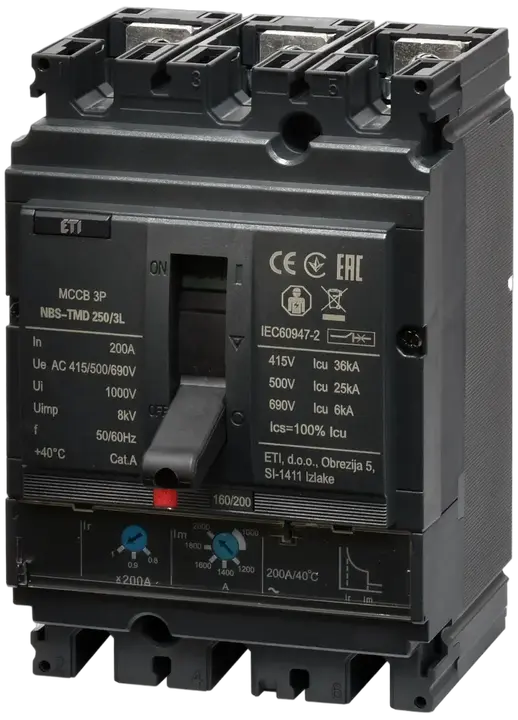 Obrázek NBS-TMD 250/3L 200A 3P