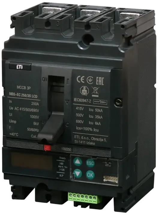 Obrázek NBS-EC 250/3S LCD 250A 3P