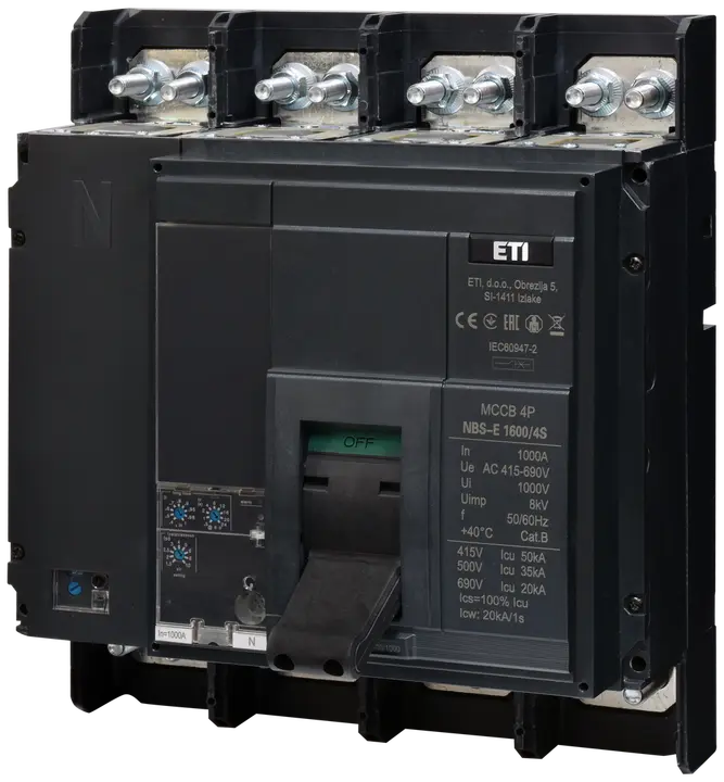 Obrázek NBS-E 1600/4S LCD 1000A 4P