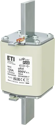 NH2 gBat 125A/800V DC